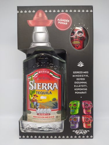 Sierra Silver tequila 38% 0,7l + pohár díszdobozban