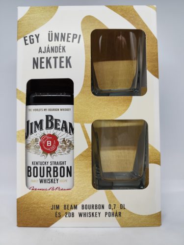 Jim Beam Bourbon 0,7l + 2 pohár