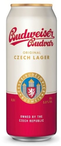 Budweiser Budvar dobozos sör 0,5l